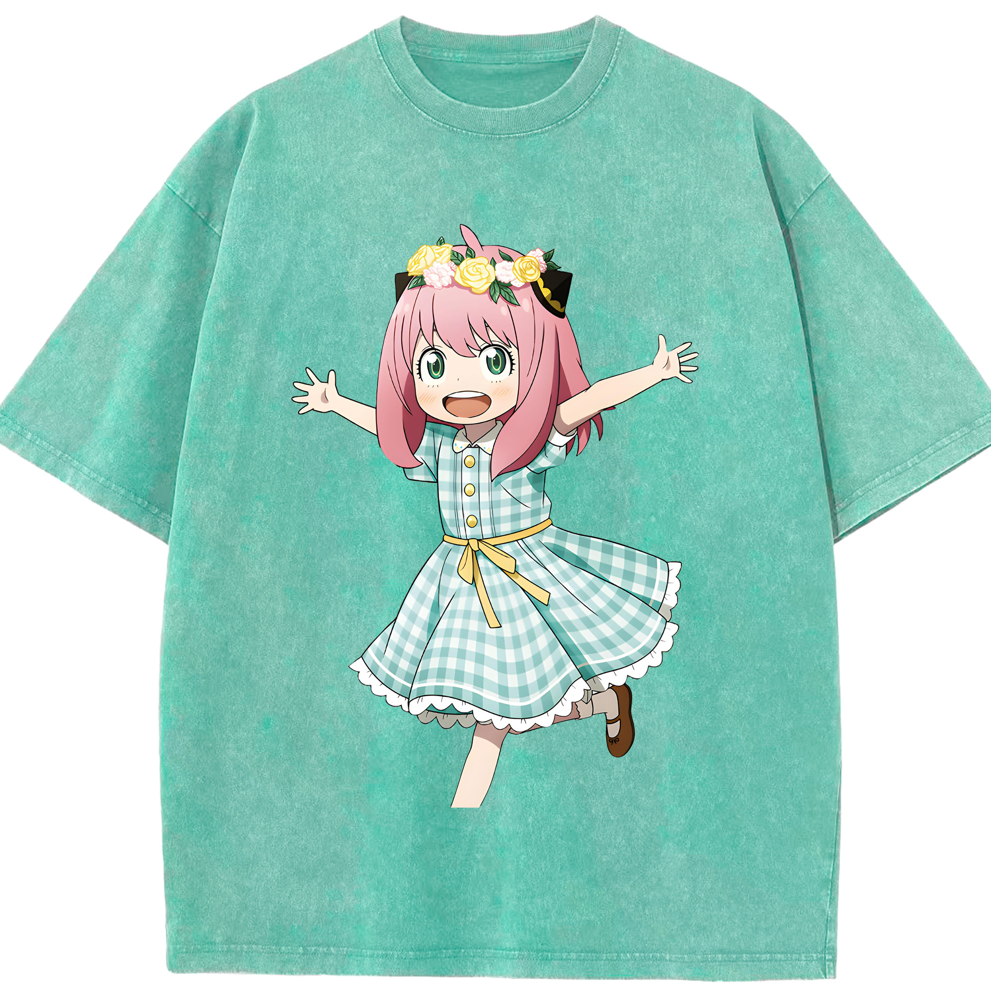 （画像用） SPY×FAMILY间谍家家酒 綿100% ヴィンテージ風 半袖Tシャツ（フロントプリント）